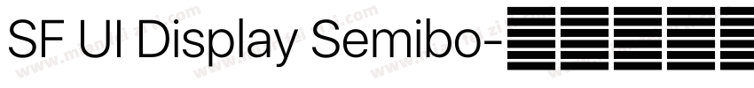 SF UI Display Semibo字体转换